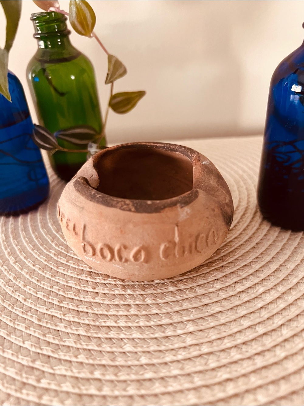 🇲🇽 Mid-century Mexican terracotta ashtray catchall Hotel Boca Chica Acapulco